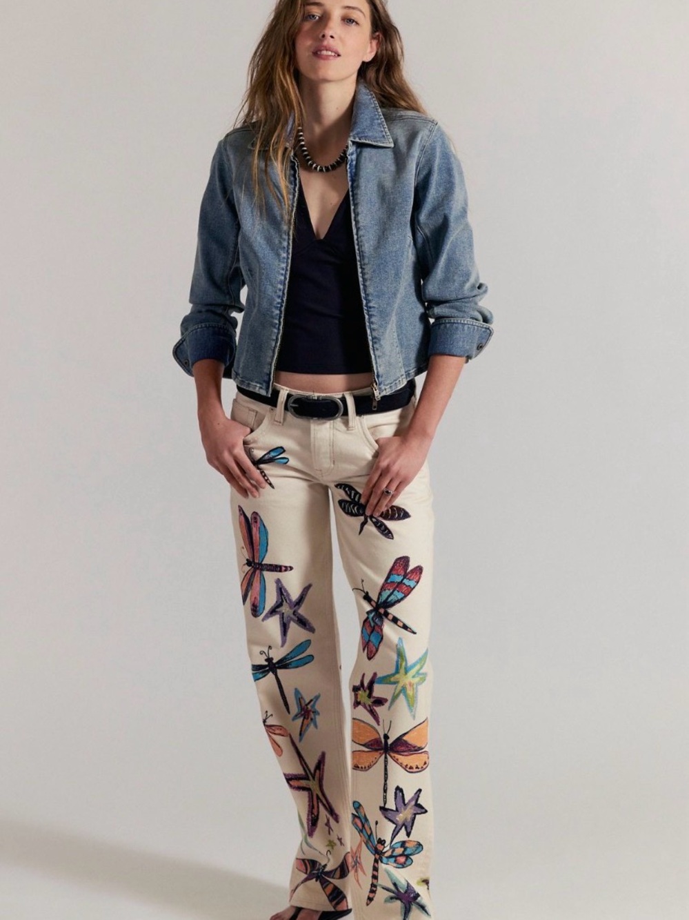 We The Free Tennessee Low Rise Illusions Jeans, Dragonfly New - Picture 2 of 11